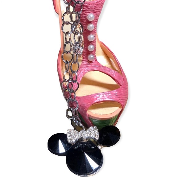 💕🐭black mouse ear charm bracelet handmade link chain style stainless steel - Picture 10 of 12